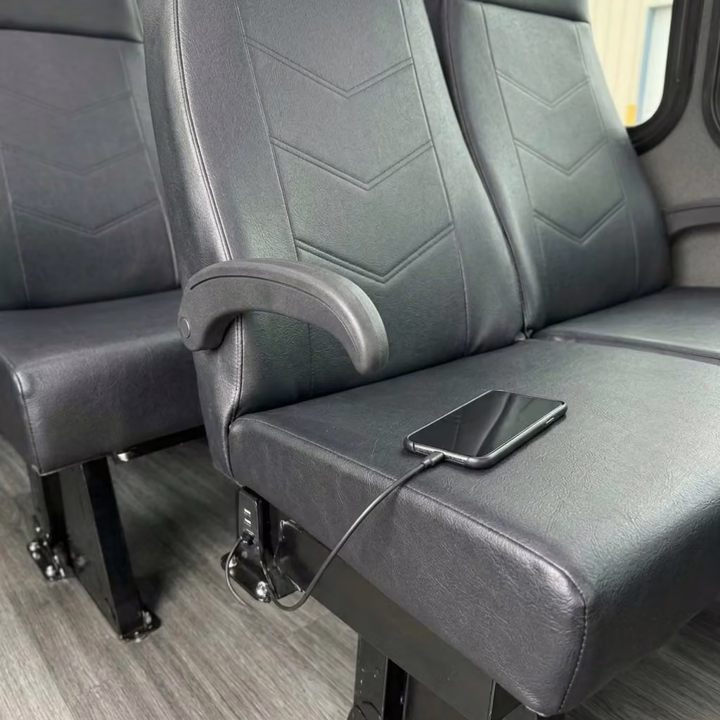 monrovia 15 passenger minibus usb charging