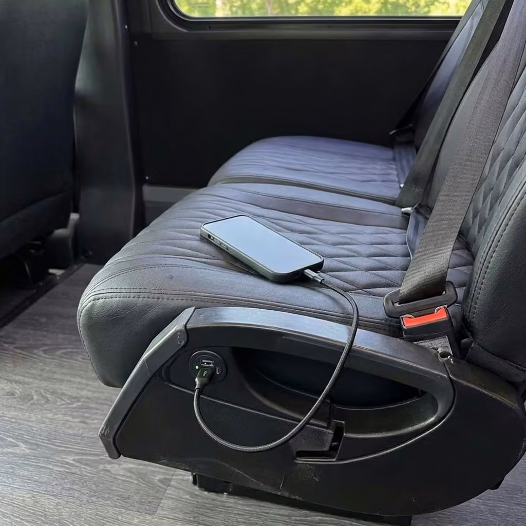 monrovia 20 passenger minibus usb charging