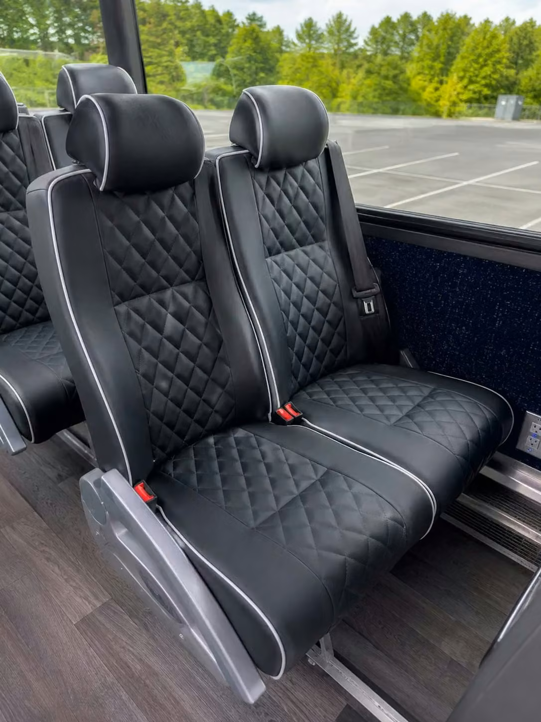 monrovia 56 passenger charter bus reclining seats