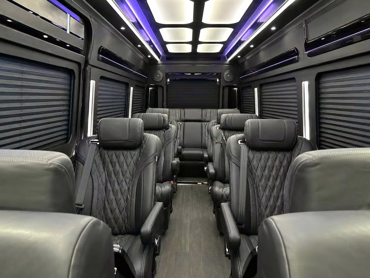 monrovia sprinter van rental with driver reclining seats