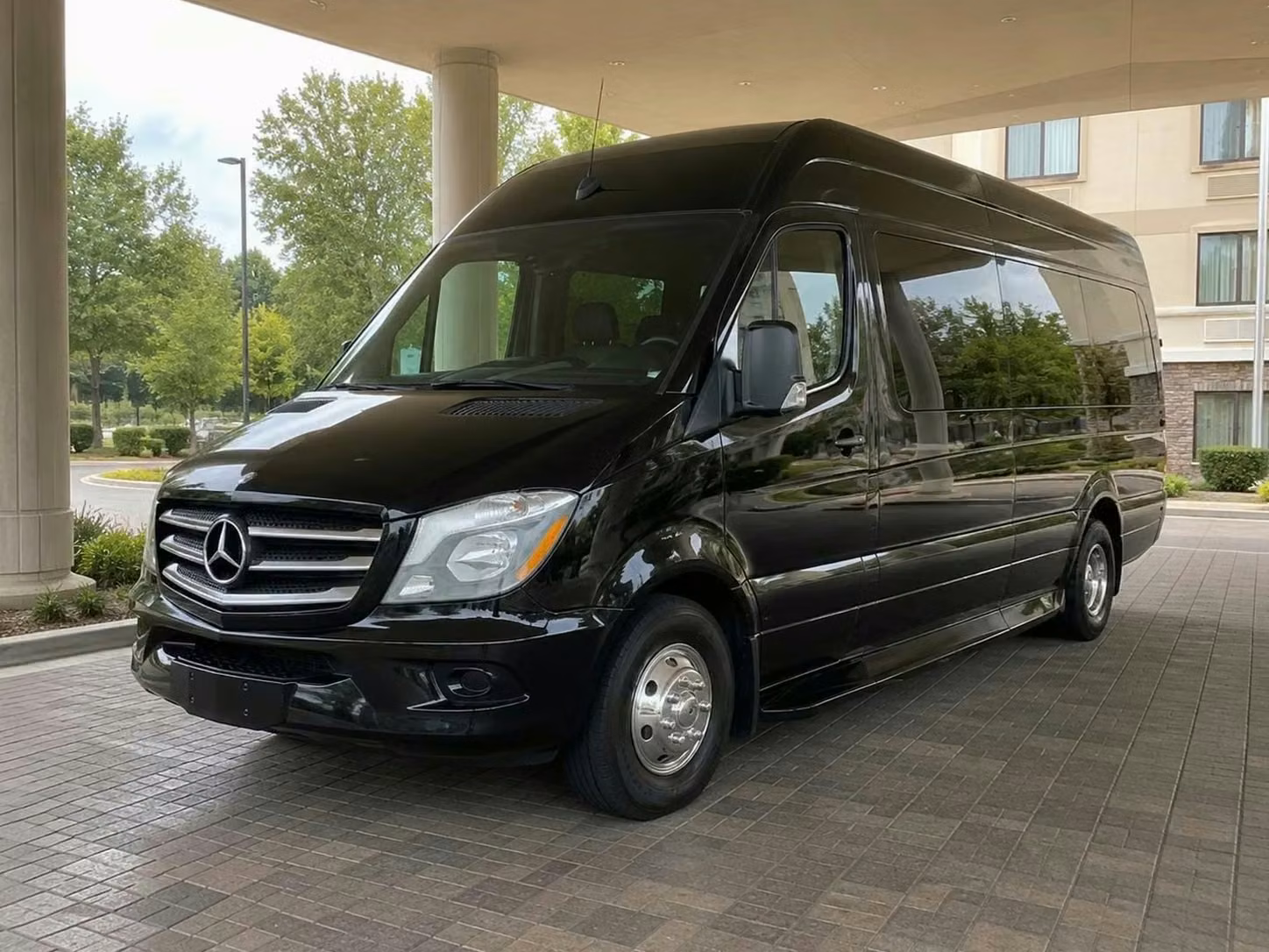 monrovia sprinter van rental with driver tinted windows