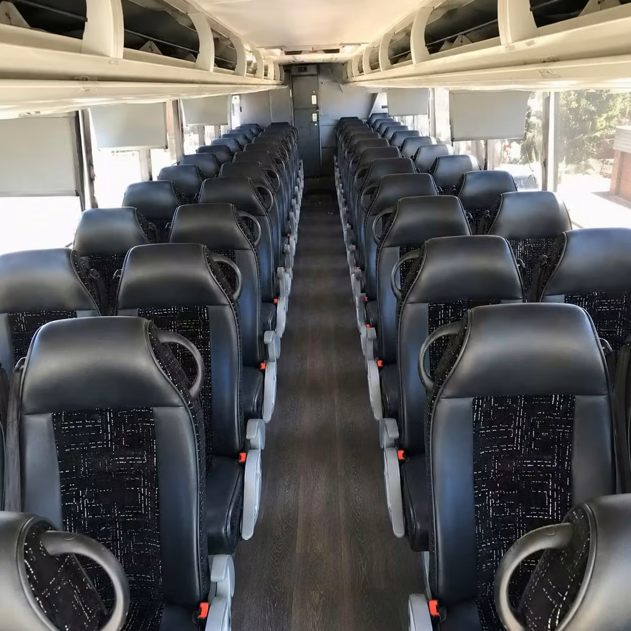 56 passenger charter bus interior